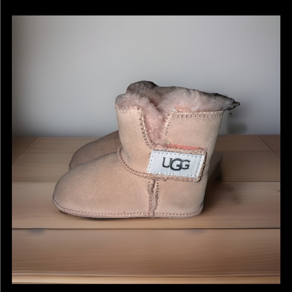 UGG Infant Blush Suede Booties